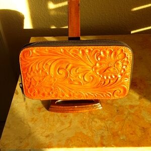 Patricia Nash Orange Embossed Wallet